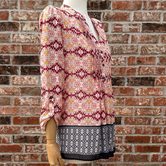 Anthropologie HD in Paris Red and Pink Blouse / 2 / Excellent condition - Picture 5 of 17